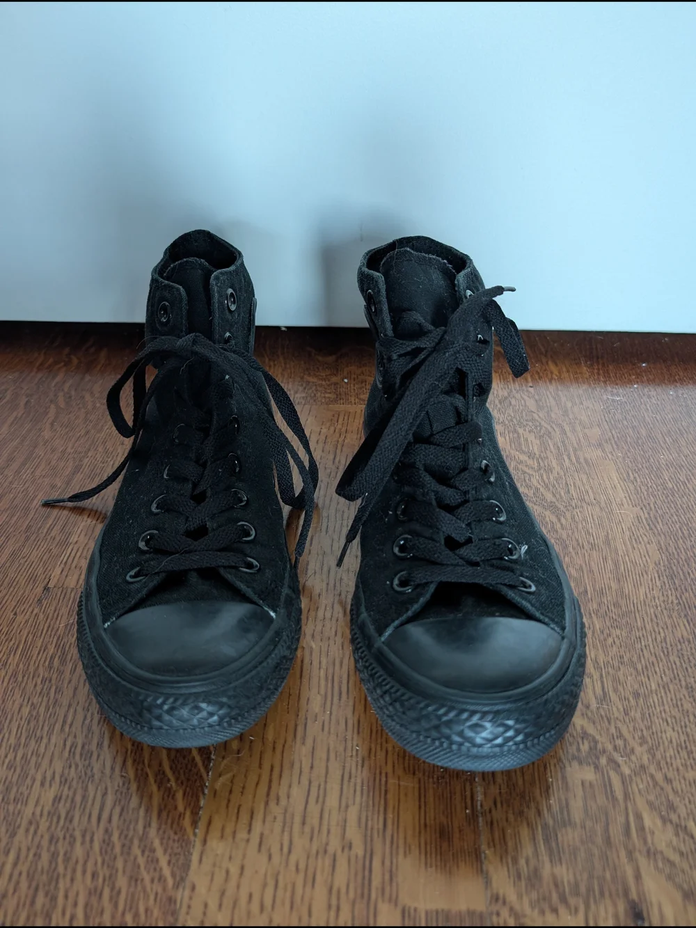 Converse All Star Chuck Taylors All Black High-Top Canvas Sneakers Women's 8.5